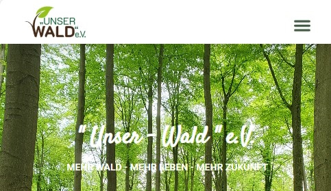 Startseite des Vereins Unser Wald e. V.