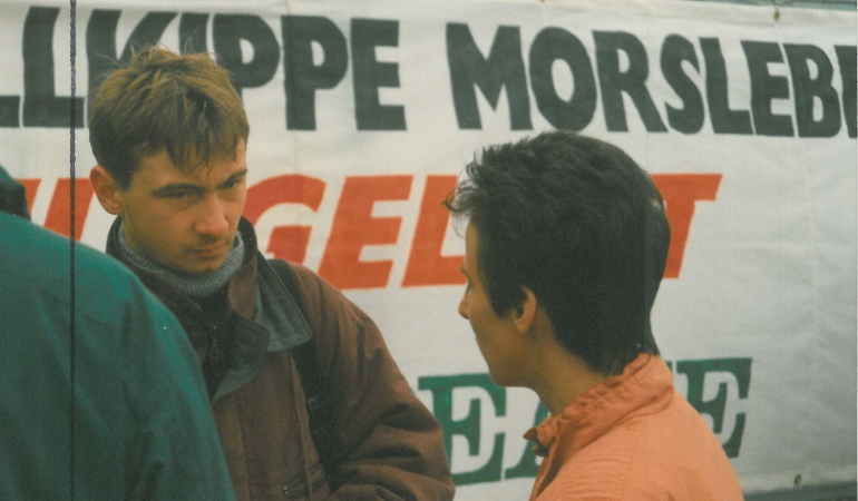 Die ehemalige Landtagsabgeordnete und spätere Umweltministerin im Pressegespräch in Morsleben, anlässlich der Greenpeace-Blockade des Endlagers. Foto: Archiv. Die ehemalige Landtagsabgeordnete und spätere Umweltministerin im Pressegespräch in Morsleben, anlässlich der Greenpeace-Blockade des Endlagers. Foto: Archiv.