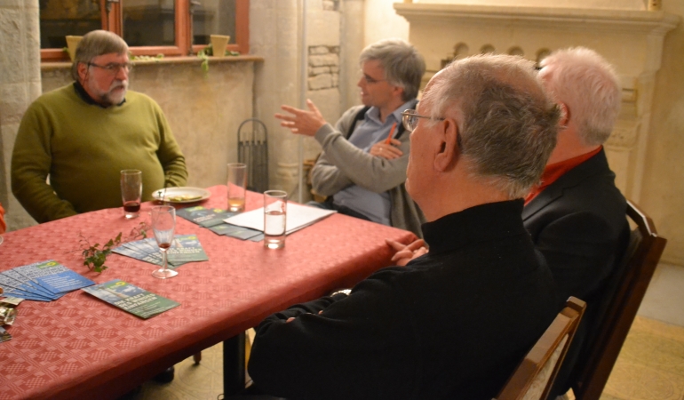 Gesprächsrunde Regisseur Blum mit Olaf Meister.