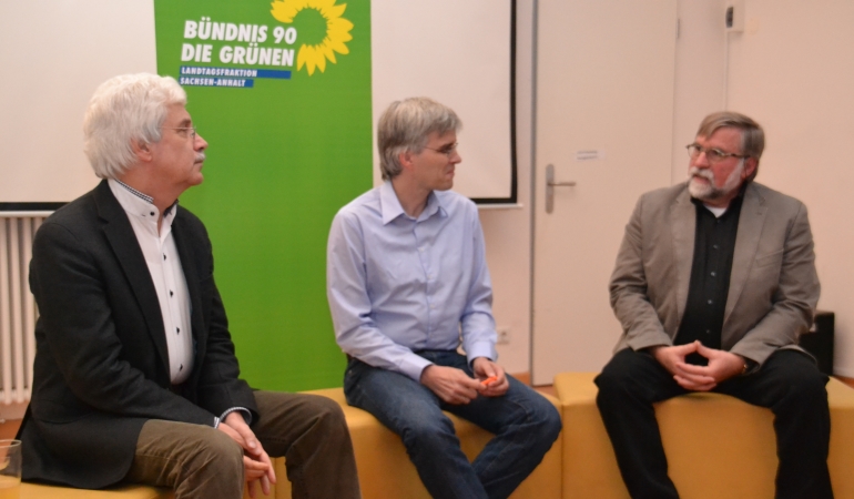 Gesprächsrunde Giselher Quast, Olaf Meister und Roland Blum.