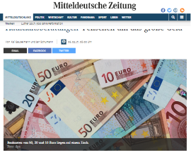 Screenshot Artikel Mitteldeutsche Zeitung zum Thema Einstellung neuer Lehrer.