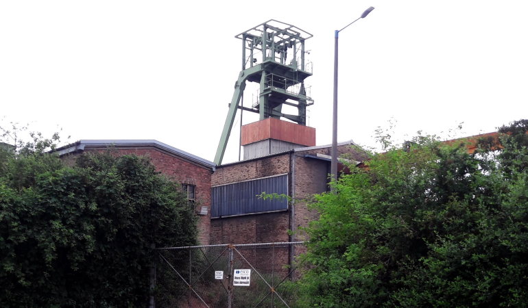 Förderturm an der Grube in Aderstedt.