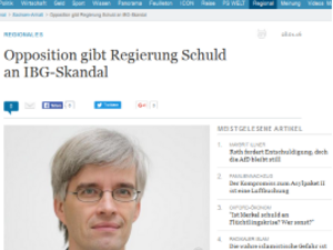 Screenshot Artikel die Welt zum Abschlussbericht des Unterssuchungsausschusses zur IBG.