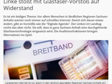 Artikel mdr.de zum Thema Breitbandausbau in Sachsen-Anhalt.