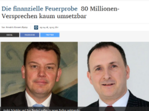 Screenshot Artikel MZ Halle zur Fragen Nachtragshaushalt ja - nein.