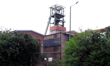 Förderturm an der Grube in Aderstedt.