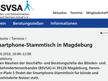 Foto vom Artikel vom über den Smartphone-Stammtisch auf der Seite des BSVSA.