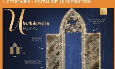 Titelbild der Crowdfundigseite für das Lichtportal der Ulrichskirche