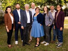 Landtagsfraktion BÜNDNIS 90/DIE GRÜNEN Sachsen-Anhalt | von links nach rechts: Leonie Bronkalla, Dennis Helmich, Olaf Meister, Wolfgang Aldag, Suse Sziborra-Seidlitz, Madeleine Linke, Mamad Mohamad und Bea Lindhorst