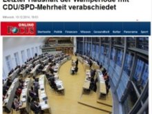 Screenshot Artikel - Debatte Landtag zum Haushalt.