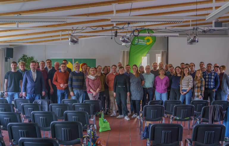 Gruppenfoto der grünen Kandidierenden zur Stadtratswahl 2024