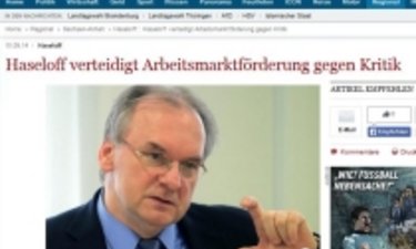 Screenshot Artikel in der Welt zur Aussage von Ministerpräsident Haseloff vor dem Untersuchungsausschuss zur Dessauer Fördermittelaffäre.