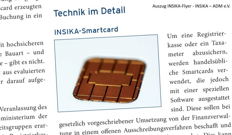 Auszug INSIKA-Flyer mit dem Bild des INSIKA-Chips.