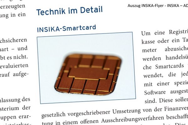 Auszug INSIKA-Flyer mit dem Bild des INSIKA-Chips.