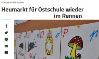 Screenshot Artikel Volksstimme zur Grundschule in Ostelbien.