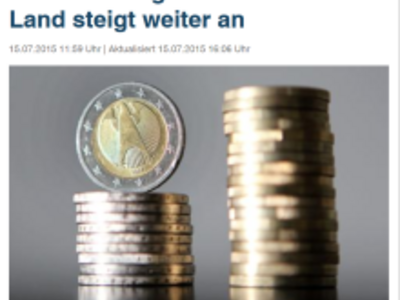 Screenshot Artikel MZ zu den Kommunalfinanzen.