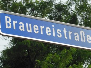 Straßenschild Brauereistraße.