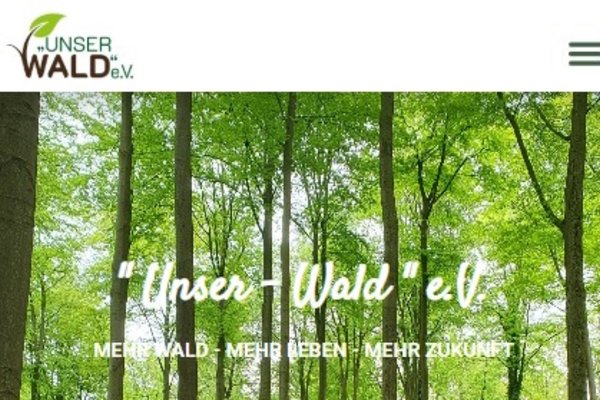 Startseite des Vereins Unser Wald e. V.