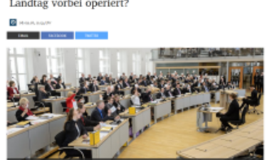 Screenshot MZ Artikel Beraterverträge Hat auch Justizministerium am Landtag vorbei operiert?