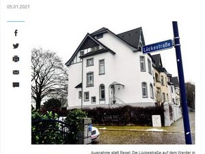 Screenshot Artikel Volksstimme paritätische Benennung der Straßennamen in Magdeburg.