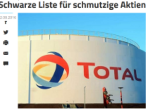 Screenshot Artikel Volksstimme Schwarze Listen für schmutzige Aktien.