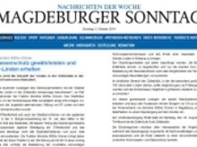 Screenshot Artikel Magdeburger Sonntag zu den Werder-Linden.