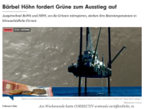 Screenshot Artikel corectiv.org zum Divestment von Landesregierungen.