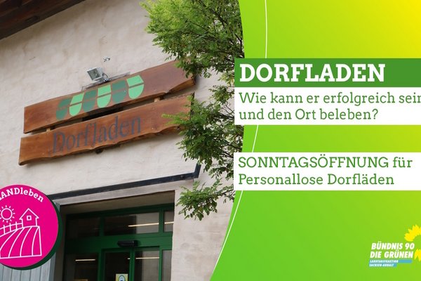 Dorfladeneingang mit Holzschild