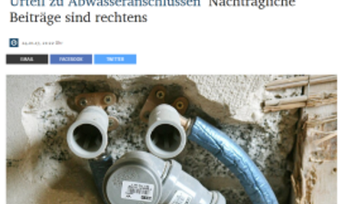 Screenshot Artikel Mitteldeutsche Zeitung zum Thema Urteil im Abwasserstreit.