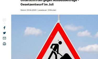 Screenshot Artikel aus der WELT zum Thema Straßenausbaubeiträge.